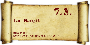 Tar Margit névjegykártya